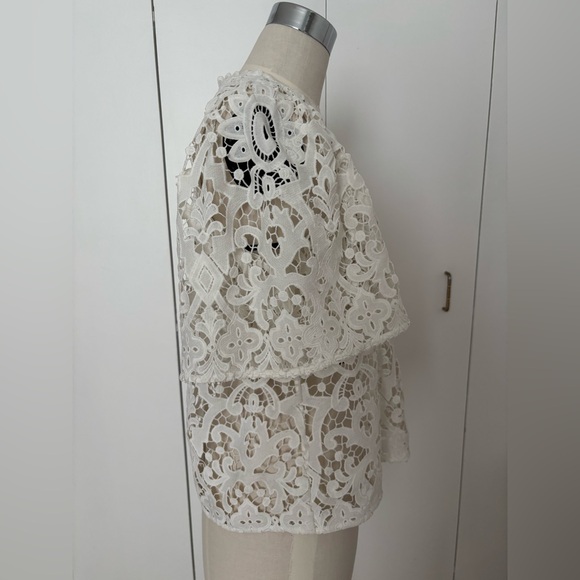 Kate Spade White Guipure Lace Blouse - Picture 2 of 4